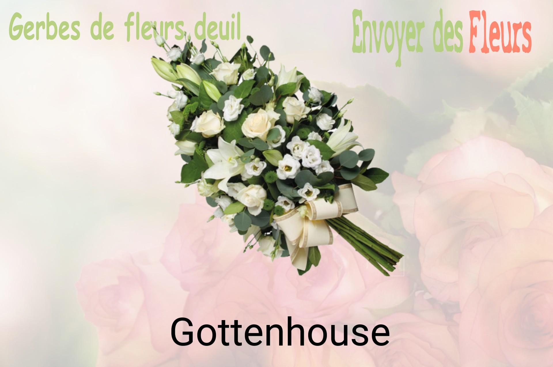 Gerbe de fleurs de deuil livrée à Gottenhouse